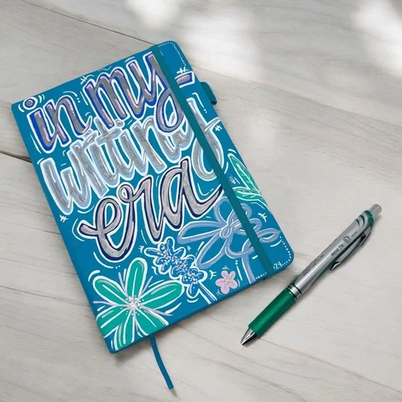 Original Hand Painted Journal “In My Writing Era” - NEW Regolden Book, Notebook - Picture 2 of 11